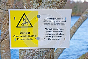 Danger notice for fishermen.