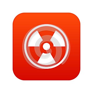 Danger nuclear icon digital red