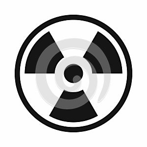 Danger nuclear icon, simple style