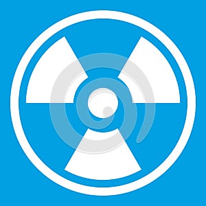 Danger nuclear icon white
