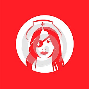 Danger Nurse on red background, Kill Bill