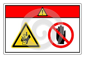 Danger Pinch Point Hand Crush Do Not Touch Symbol Sign, Vector Illustration, Isolate On White Background Label. EPS10