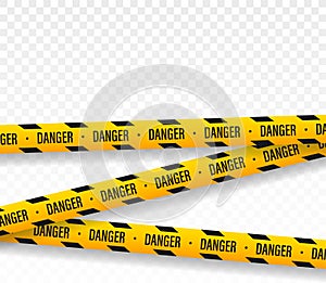 Danger. Police line do not cross tape design. Vector illustration.