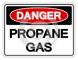 Danger Propane Gas Symbol Sign, Vector Illustration, Isolated On White Background Label .EPS10