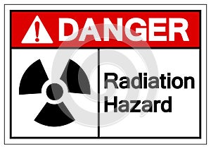 Danger Radiation Hazard Symbol Sign, Vector Illustration, Isolate On White Background Label. EPS10