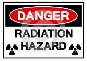 Danger Radiation Hazard Symbol Sign, Vector Illustration, Isolate On White Background Label. EPS10