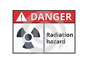 Danger Radiation Hazard Warning Sign. Vector for Safety Signs and Warnings.