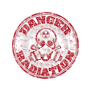 Danger radiation stamp