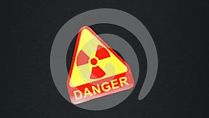 DANGER RADIATION warning sign word text