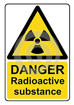 Danger radioactive substance