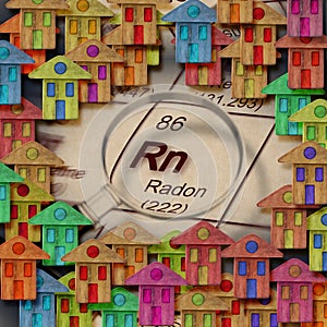 The danger of radon gas in our homes  - concept image