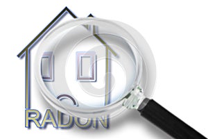 The danger of radon gas in our homes - Radon testing concept illustration