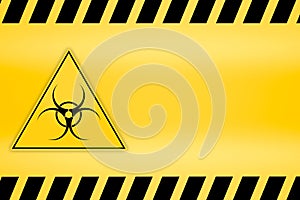 Danger ribbon and sign Attention biohazard and falling warning signs Caution tape restricted access safety and hazard stripes