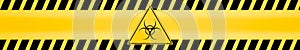 Danger ribbon and sign Attention biohazard and falling warning signs Caution tape restricted access safety and hazard stripes