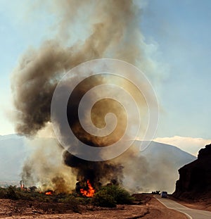 Danger on the road - cafayate, North of argentina