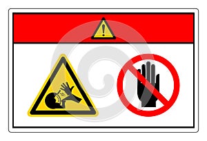 Danger Rotating Wheels Do Not Touch Symbol Sign, Vector Illustration, Isolate On White Background Label. EPS10