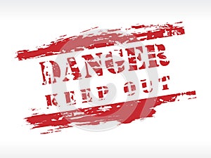 Danger rubber stamp