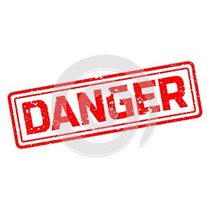 Danger rubber stamp grunge vector