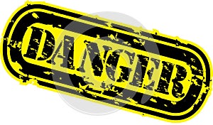 Danger rubber stamp, vector
