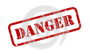 Danger Rubber Stamp Vector
