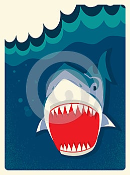 Danger Shark vector illustration