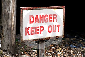 Danger sign.