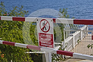 Danger Sign antalya beach