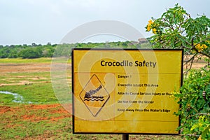 Danger sign - crocodiles