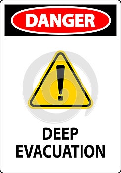 Danger Sign Deep Evacuation