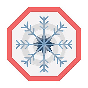 Danger sign Flat vector icon which can easily modify or edit photo