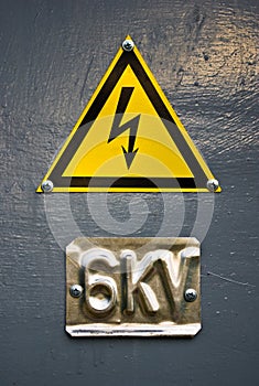 Danger sign high voltage