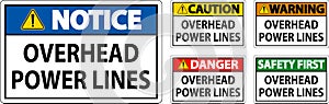 Danger Sign Overhead Power Lines