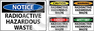 Danger Sign Radioactive Hazardous Waste