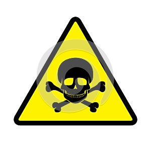 Danger sign in yellow background drawing by illustration