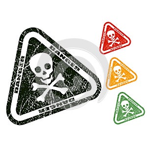 Danger skull stamp