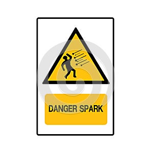 Danger Spark Symbol Sign, Vector Illustration, Isolate On White Background, Label ,Icon