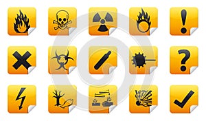 Danger sticker icon