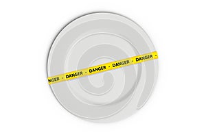 Danger Tape on Plate