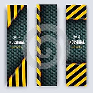 Danger tech abstract banners. Vector illustration design concept