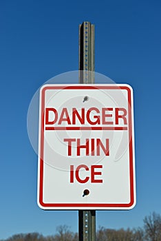 Danger thin ice