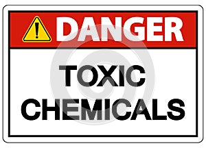 Danger Toxic Chemicals Symbol Sign On White Background