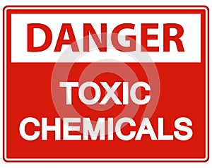 Danger Toxic Chemicals Symbol Sign On White Background