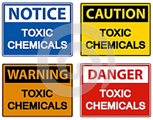 Danger Toxic Chemicals Symbol Sign On White Background