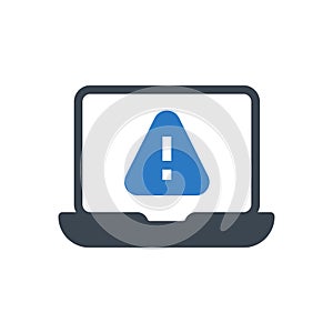 Danger vector glyph color  icon