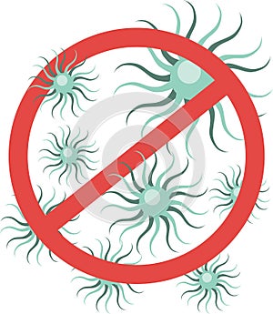 Danger: viruses. Vector illustratiion