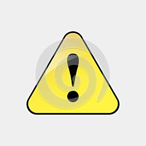 Danger-warning-attention sign. Grey background. Vector illustration.