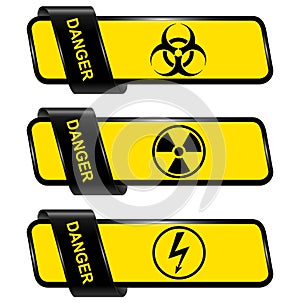 Danger and warning banners