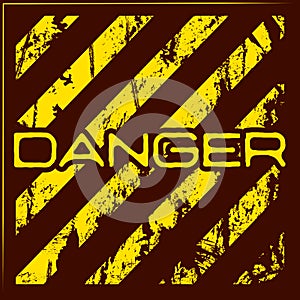 Danger warning grunge background