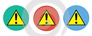 Danger warning icon,vector illustration