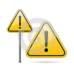 Danger warning sign design vector illustration
